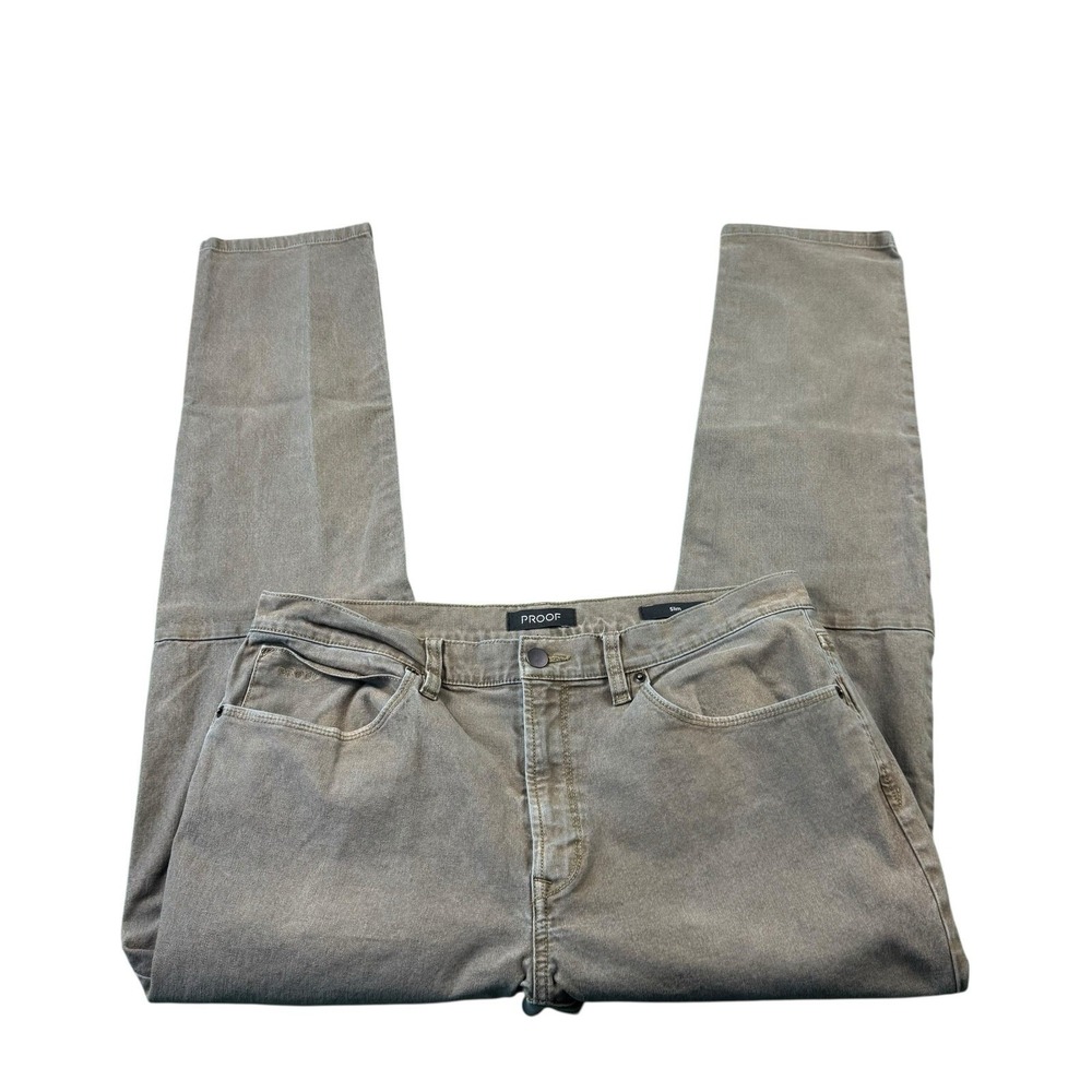Proof Huckberry Brown Indigo‎ Wash Slim For Men's Jeans Size 33x32